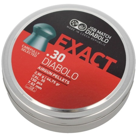 JSB - Diabolo Exact Pellets - .30 / 7.62 mm (2.9 g) - 150 pcs - 546030-150 - Diabolo