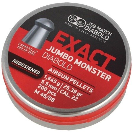 JSB -  Exact Jumbo Monster ReDesigned - .22 / 5.52 mm - 200 pcs - 546388-200 - Diabolo