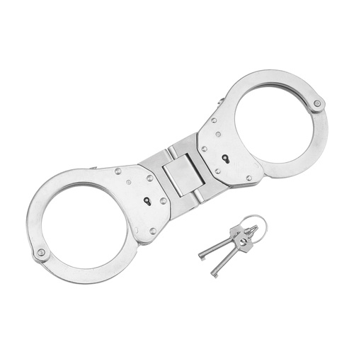 KEL-MET - Hinged handcuffs KM 2500 - Steel - Double Lock - Handcuffs