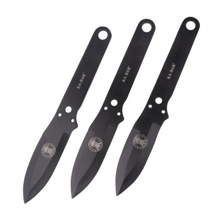 Ka-Bar - Set of Three Throwing Knives - Polyester Sheath - 1121 - Throwing Knives