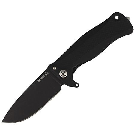 LionSteel - SR Flipper Aluminum Black / Black Blade Folding Knife - SR11A BB - Folding Blade Knives