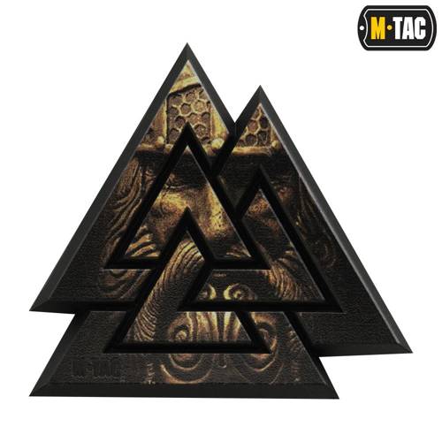 M-Tac - 3D PVC Valknut Patch - Black / Coyote - 51161205 -  3D PVC Morale Patches