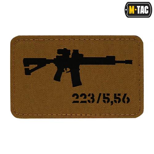 M-Tac - AR-15 223/5.56 Laser Cut Patch - Coyote/Black - 51111502 - Morale Patch