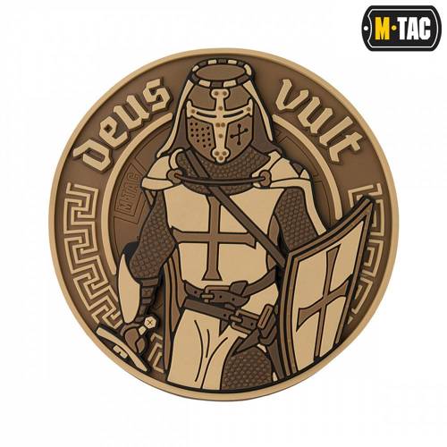 M-Tac - Deus Vult 3D PVC Patch - Coyote - 51116005 -  3D PVC Morale Patches