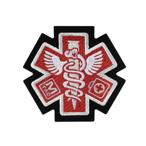 M-Tac - Embroidered Paramedic Medical Patch - Black - 51432002 - Blood Group & Medic