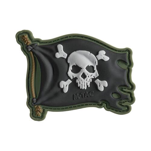 M-Tac - Jolly Roger Patch - PVC - Olive Drab - 51116801 -  3D PVC Morale Patches