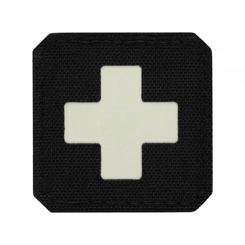 M-Tac - Medic Cross Laser Cut Patch - Black / GID - 51122299 - Blood Group & Medic