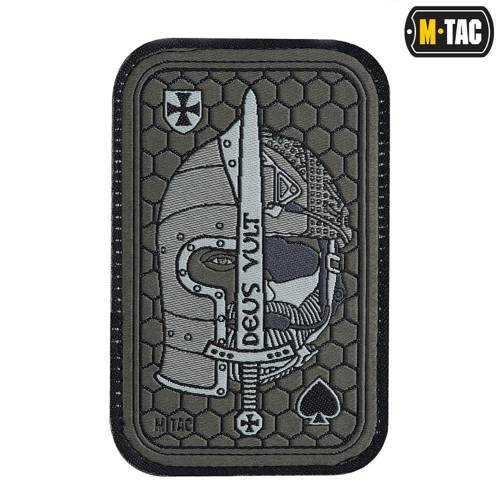 M-Tac - Morale Patch Deus Vult Ace - Jacquard - Olive - 51117001 -  3D PVC Morale Patches