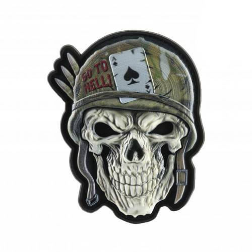 M-Tac - Patch Helmet Skull - Morale Patch - Olive - 51338101 - Other