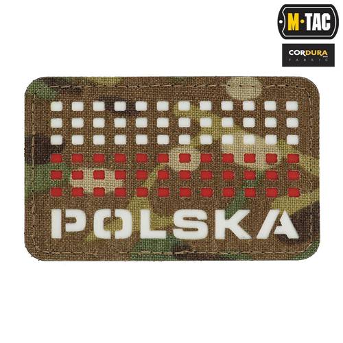 M-Tac - Patch with Flag and Inscription Poland - Laser Cut - Pixels - Red / MultiCam / White - 51007108 - Other