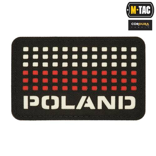 M-Tac - Patch with Poland Flag and Inscription - Laser Cut - Pixels - Black/White/Red - 51006102 - Other