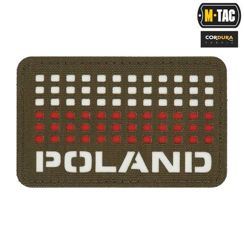 M-Tac - Patch with Poland Flag and Inscription - Laser Cut - Pixels - Red / Ranger Green / White - 51006123 - Other