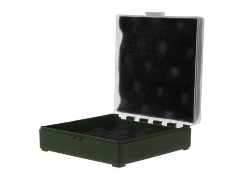 Megaline - Transport Box - 11x11x3.5 cm - Green-transparent - 607/0001GT - Gun Bags & Cases