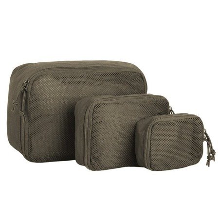 Mil-Tec - 3-Pc Mesh Pouch Set - OD Green - 16003801 - Side Pockets & Organizers