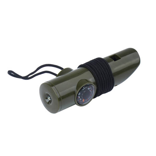 Mil-Tec - 6in1 Survival Whistle - Green - 16328401 - Gift Idea up to €12.5