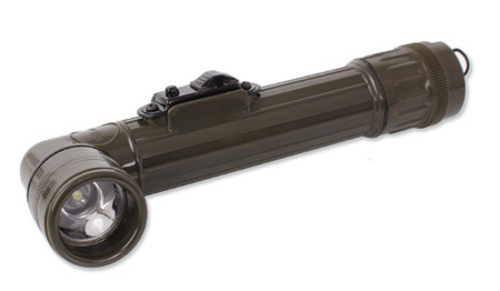 Mil-Tec - Angle Flashlight 2AA - OD Green - Halogen - 15140001 - Angle Flashlights