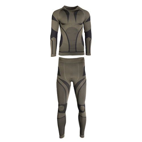 Mil-Tec - Performance Thermal Underwear - 4-Way Stretch - Olive Drab - 11225001 - Thermoactive Underwear