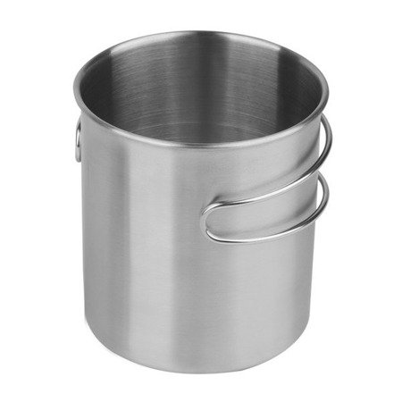 Mil-Tec - Stainless steel mug with foldable handle - 800 ml - 14602800 - Utensils & Cutlery