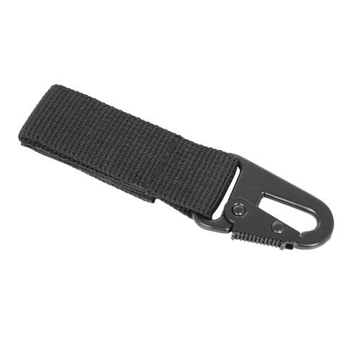 Mil-Tec - Strap with metal carabiner - 70mm - Black - 15916002 - Ropes & Straps