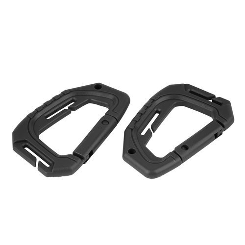 Mil-Tec Tactical Carabiner MOLLE - 2 pcs. - Black - 15922502 - Plastic Carabiners