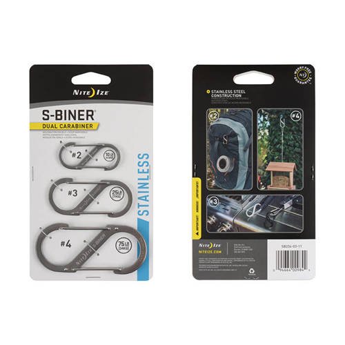 Nite Ize - Carabiners S-Biner Set #2, #3, #4 - Steel - SB234-03-11 - Steel Carabiners