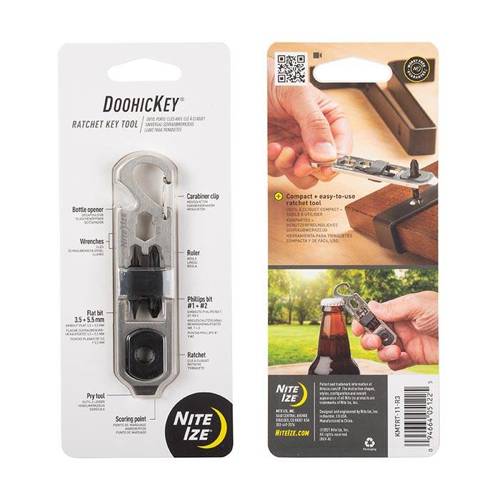 Nite Ize - DoohicKey® Ratchet Key Tool - Stainless Steel - KMTRT-11-R3 - Microtools