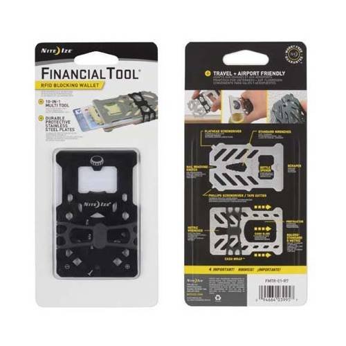 Nite Ize - Financial Tool RFID Blocking Wallet - Black - FMTR-01-R7 - Microtools