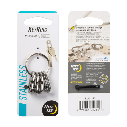 Nite Ize - KeyRing MicroLink - Steel - Silver - RL-11-R3 - Keychains