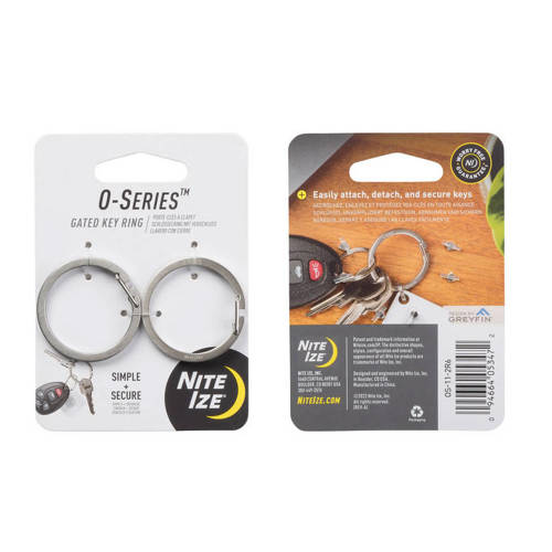 Nite Ize - O-Series Keyring - 2 pcs - Steel - Silver - OS-11-2R6 - Steel Carabiners