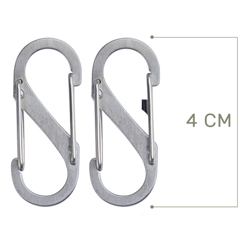 Nite Ize - S-Biner #1 - Stainless - 2 Pack - SB1-2PK-11 - Steel Carabiners