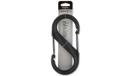 Nite Ize - S-Biner #8 Plastic Black Gate - Black - SBP8-03-01BG - Plastic Carabiners