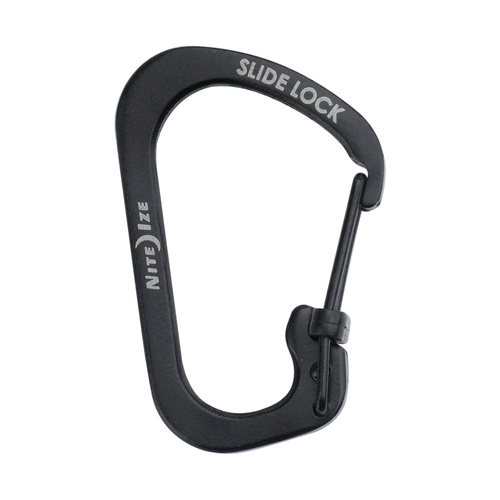 Nite Ize - SlideLock Carabiner #2 - Black - CSL2-01-R6 - Steel Carabiners