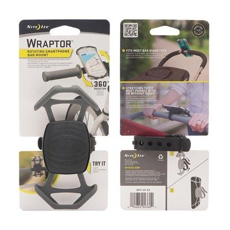 Nite Ize - Wraptor™ Universal Rotating Smartphone Bar Mount - WPT-09-R3 - Mobile Device Accessories