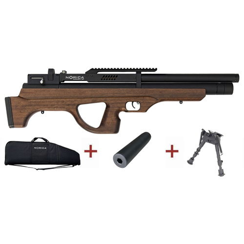 Norica - Dark Bull BP PCP Airgun Kit - 5.5 mm - Wood - DARK BULL 2 - PCP Airguns