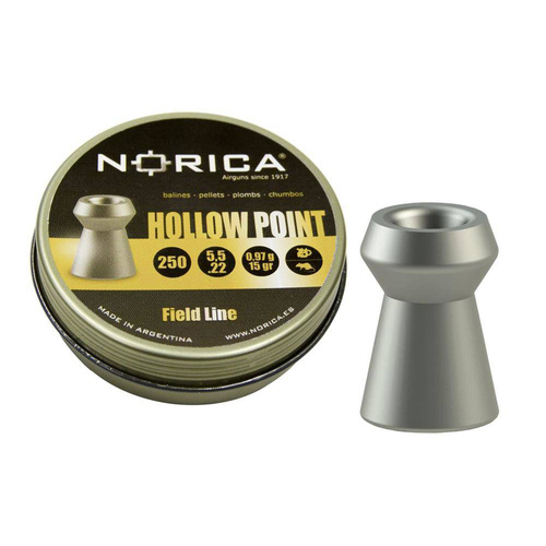 Norica - Hollow Point Airgun Pellets - 5,5 mm - 250 rounds - Diabolo