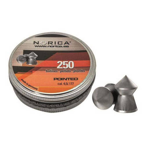 Norica - Pointed Airgun Pellets - 250 pcs - 4.5 mm - 196.00.005 - Diabolo