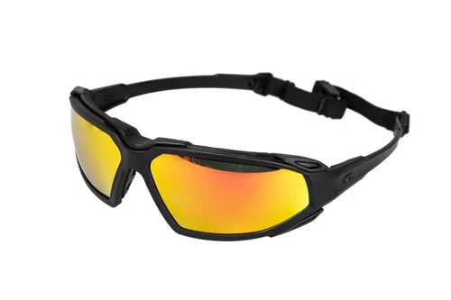 Pyramex - Highlander Clear Safety Glasses - Orange/Black - PYR-41-027627  - Safety Glasses