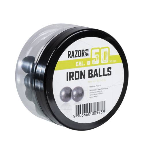 RazorGun - Rubber Bullets with Iron Fillings RAM .50 for Umarex HDR50 / HDP50 - 50 pcs - 337-035 - Defense Training Markers