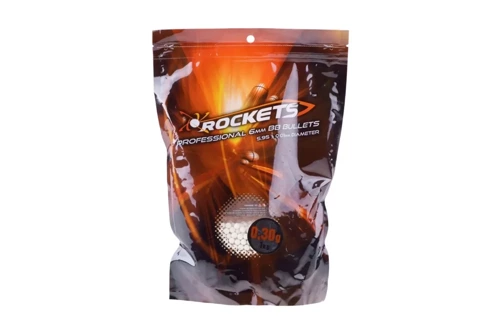 Rockets - Professional ASG BBS - 0.30 g - 1 kg - White - ROC-16-013710 - 0.30 g & Heavier BBs