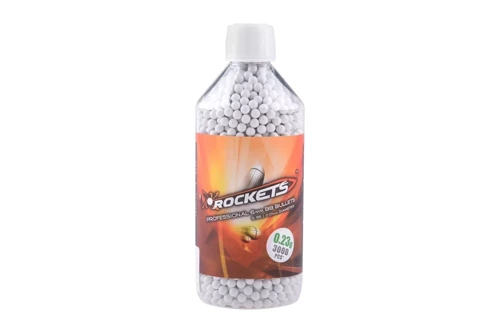 Rockets - Professional BB's - 0,23 g - 3000 pcs. - White - ROC-16-003683 - 0.23 g BBs