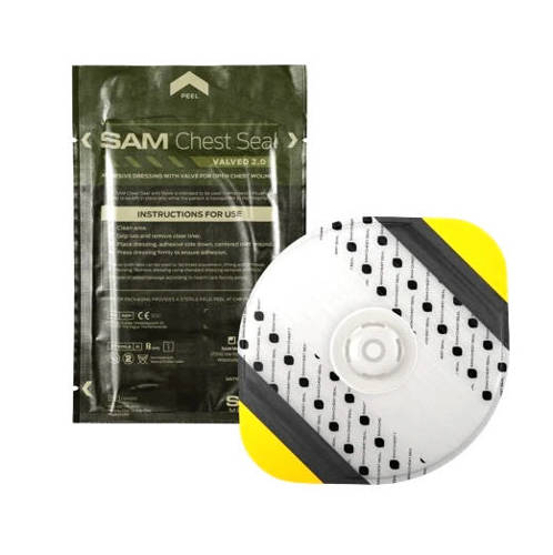 SAM Medical - SAM® Chest Seal Valved 2.0 - CS202-EN - First Aid