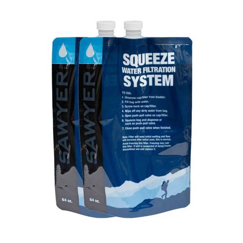 Sawyer - Squeezable Water Bags - 2 L - 2 pcs - SP114 - Water Containers & Canteens