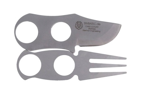 Simbatec - Card Cutlery Stainless - 55552 - Tourist Cutlery