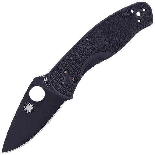 Spyderco - EDC Knife Persistence Lightweight - Black Blade Plain- Black - C136PBBK - Folding Blade Knives