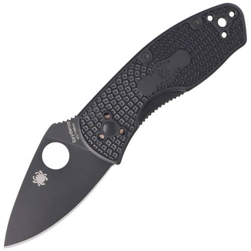 Spyderco - Folding Knife Ambitious Lightweight - 8Cr13MoV - Black - C148PBBK - Folding Blade Knives