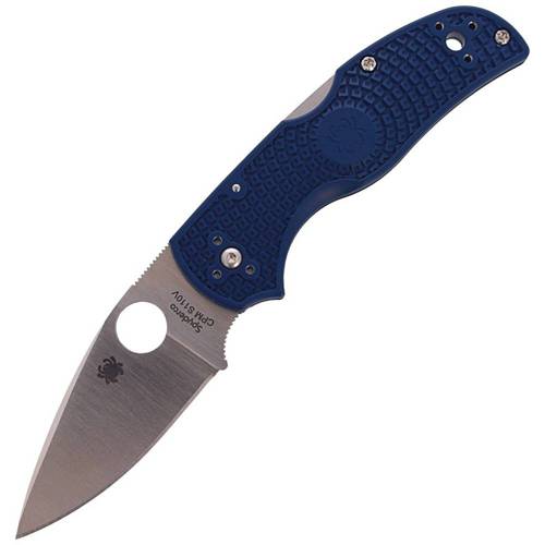 Spyderco - Folding Knife EDC Native 5 - Leaf-Shaped - FRN - CPM S110V - Dark Blue - C41DBL5 - Folding Blade Knives