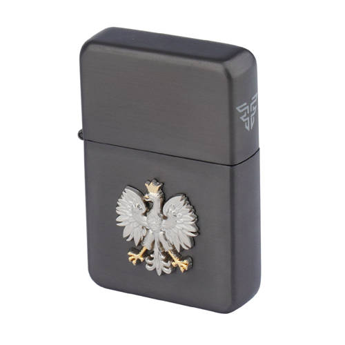 Tasman - Petrol Lighter - Eagle - Black Nickel Brushed - Q310220 - Fire Starters