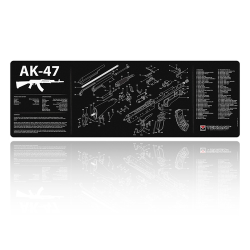 TekMat - Gun Cleaning Mat - AK-47 - 30x91cm - Black - TEK-R36-AK47 - Maintenance Mats