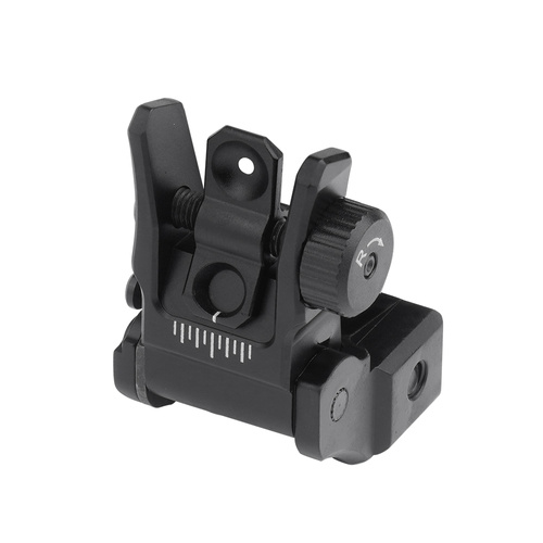 UTG - Spring-loaded Low Profile AR15 Super Slim Flip-Up Rear Sights - Picatinny - Black - MNT-955 - AR Platform