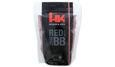 Umarex - Airsoft BB Pellets H&K Red Battle - 0.25g - 2500 pcs - Red - 2.6113 - 0.25 g BBs